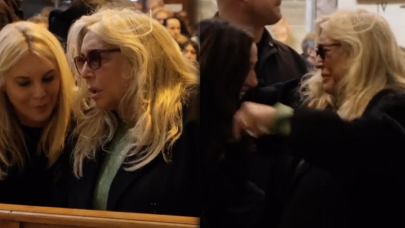 Mara Venier piange al funerale di Enrica Bonaccorti preview