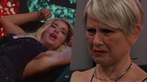 Valeria Marini canta e balla al Grande Fratello Vip, Antonella Elia disgustata: “Mamma mia che orrore” preview