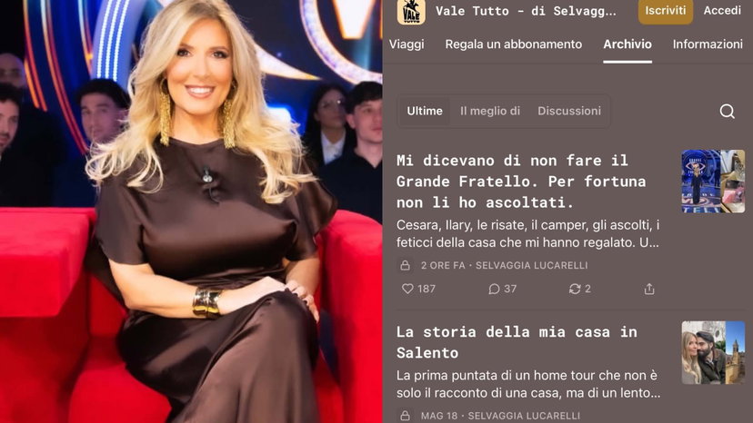 La newsletter di Selvaggia Lucarelli ha fatturato quasi 1,8 milioni di euro nel 2025 preview
