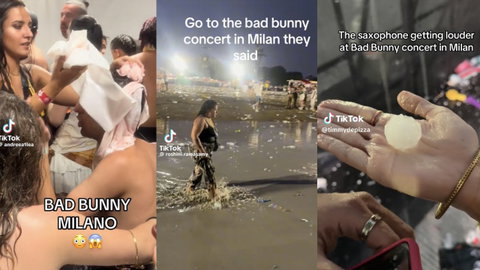 Milano, grandine al concerto di Bad Bunny: spettatori in fuga e feriti. Lo sfottò di Olly: “A casita!” preview