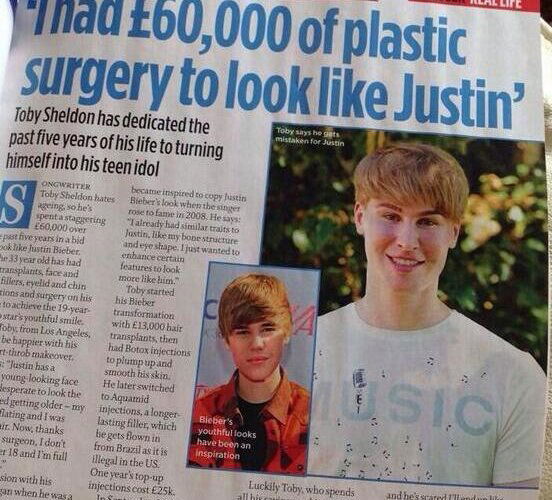 Justin Bieber Chirurgia