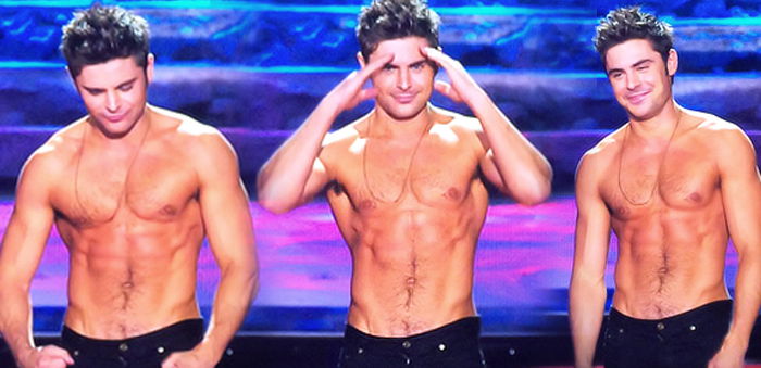 zac efron shirtless mtv movie awards 2014 hot