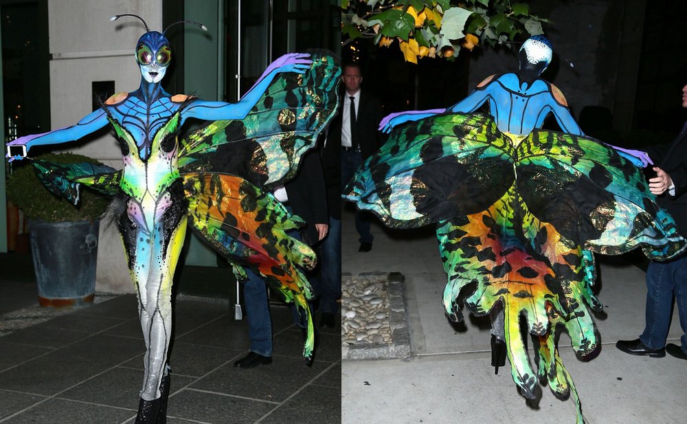 Heidi Klum halloween 2014 fly farfalla costume