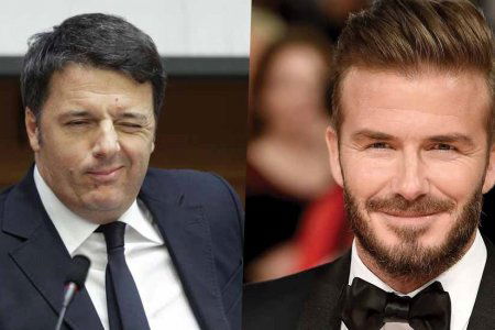 Matteo Renzi e David Beckhan