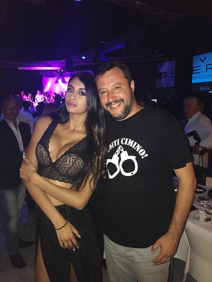 Ahlam El Brinis e Matteo Salvini