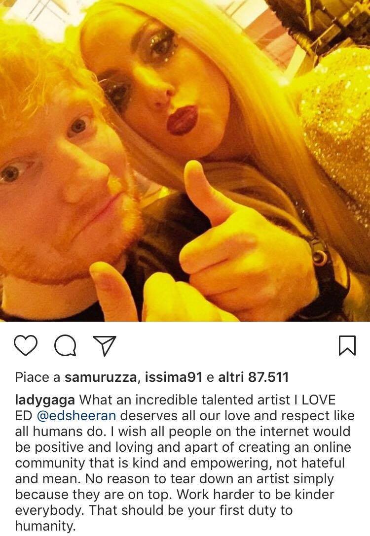 Lady Gaga Ed Sheeran