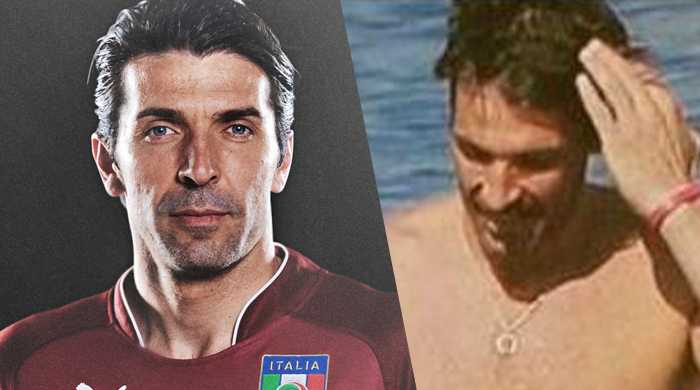 gigi buffon mare vacanza ilaria