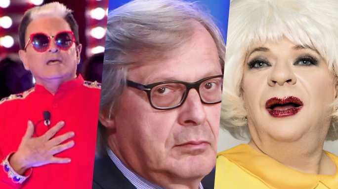 Cristiano Malgioglio Vittorio Sgarbi e Platinette