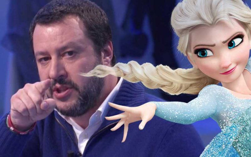 matteo salvini elsa frozen gay