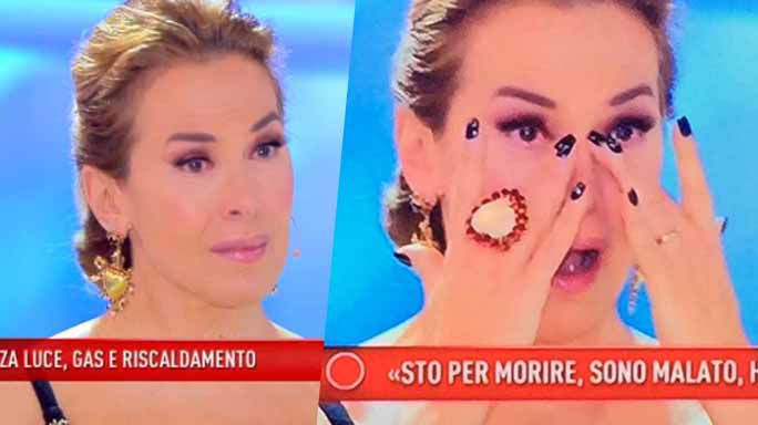 video Barbara d'Urso piange