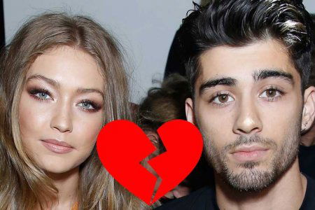 LONDON, ENGLAND - SEPTEMBER 17: Gigi Hadid and Zayn Malik attend the Versus Versace show during London Fashion Week Spring/Summer collections 2016/2017 on September 17, 2016 in London, United Kingdom. (Photo by Darren Gerrish/WireImage)