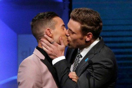 gus kenworthy adam rippon gay kiss glaad