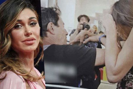 belen rodrigurz paparazzi milano swarowsky