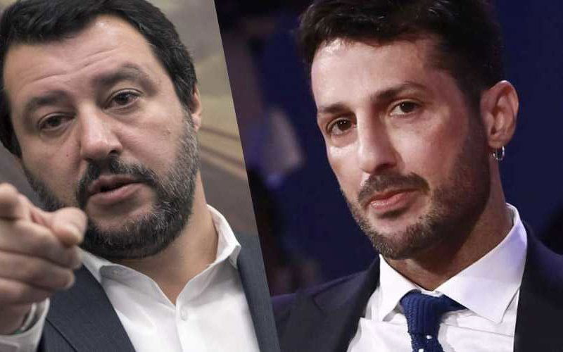 matteo salvini fabrizio corona litigata