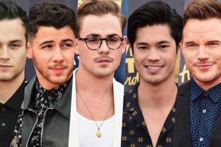 mtv movie awards red carpet men brandon chris nick flynn