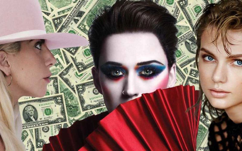 forbes highest paid popstar katy perry klady gaga taylor swift