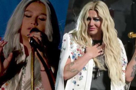 kesha praying cry crying live cincinnati