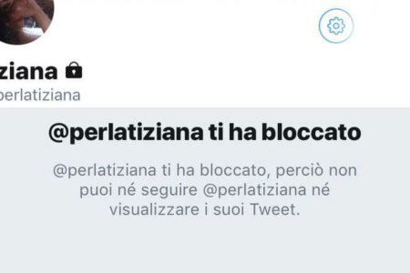 perla tiziana blocca twitter utente ragazza