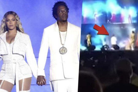 beypnce jay z concert fan dancers