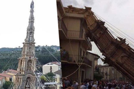 fontanarosa carro crolla cade obelisco madonna video