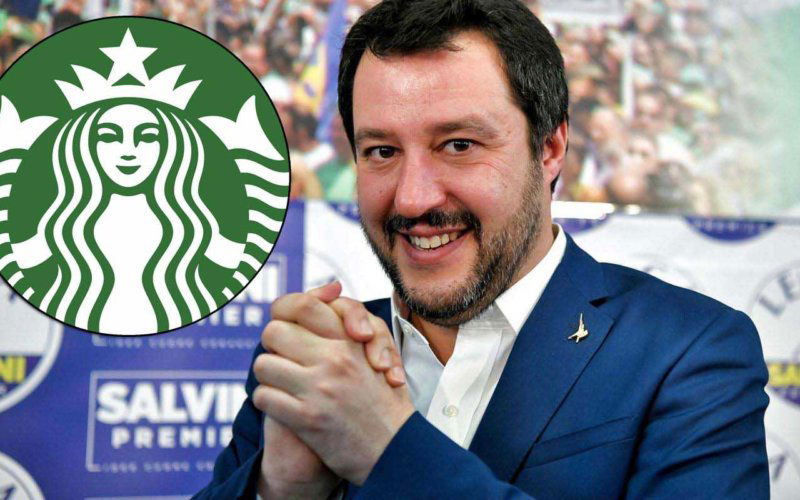 Matteo-Salvini Starbucks