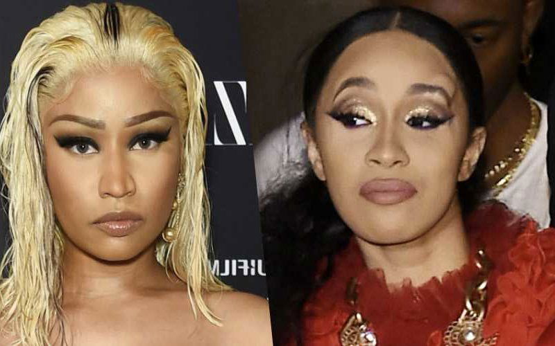 nicki minaj cardi b fight lotta scarpe