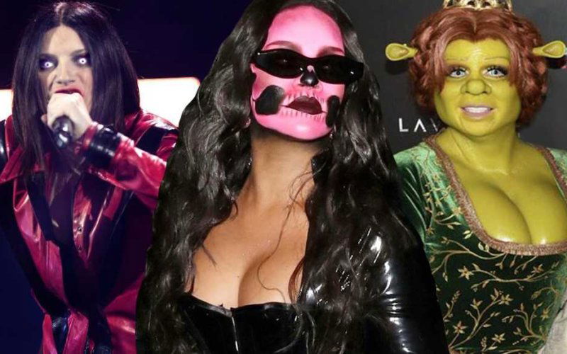 halloween stars rihanna kardashian laura pausini heidi klum