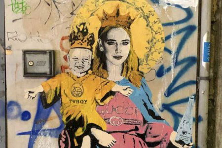tvboy murales chira ferragni cristiano ronaldo