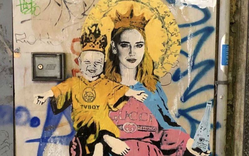 tvboy murales chira ferragni cristiano ronaldo