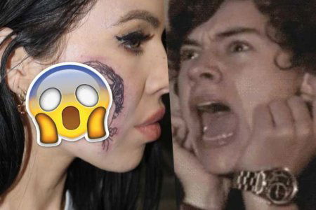 harry styles tatuaggio guancia fan tattoo