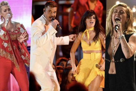 grammy 2019 miley cyrus katy perry ricky martin