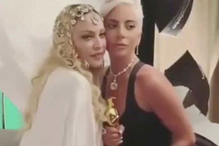 lady gaga madonna oscar video backstage