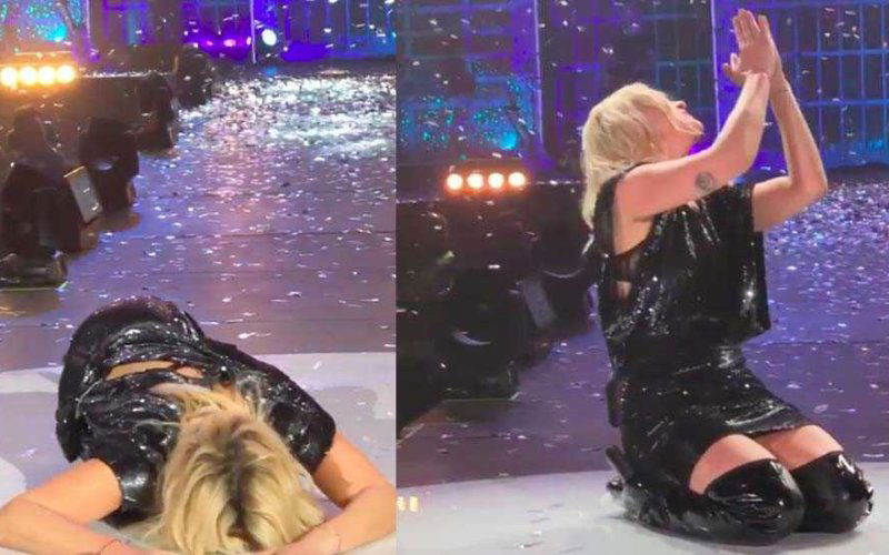 emma marrone piange concerto roma