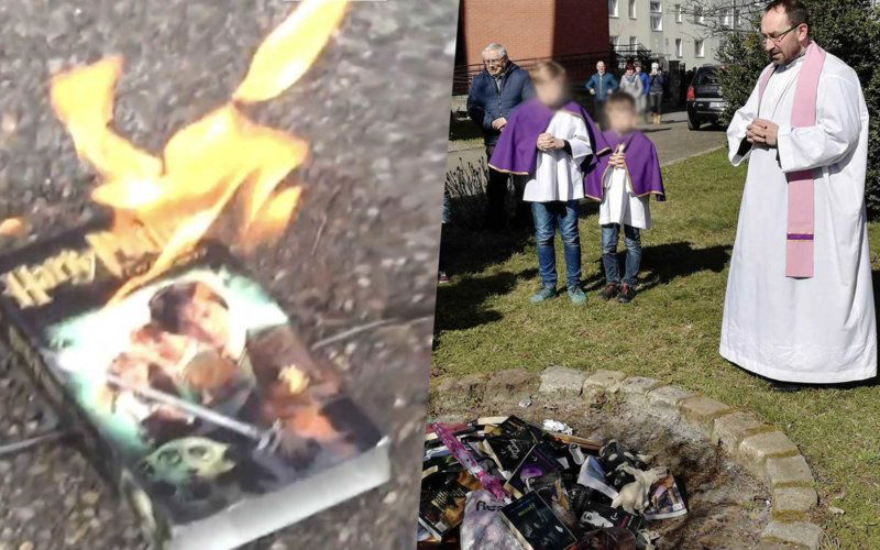 harry potter polonia rogo fiamme libri