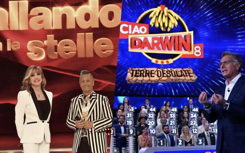 ballando con le stelle paolo bonolis ascolti ciao darwin
