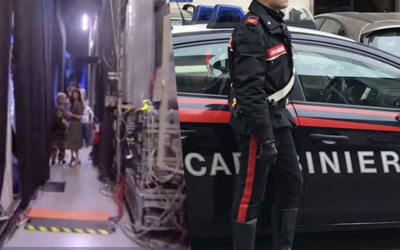 pamela prati live non e la durso carabinieri bagni riccardo signoretti