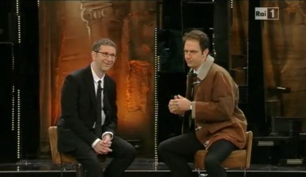Sanremo 2013: Fabio Fazio e Neri Marcorè in Piero ed Alberto Angela – VIDEO article-post