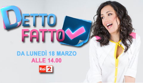 Detto Fatto, da questo pomeriggio il ritorno di Caterina Balivo su RaiDue preview