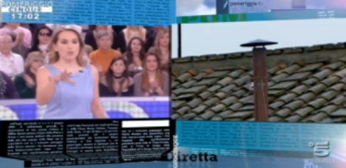 Pomeriggio Cinque, elezione del Papa in diretta: anche Barbara D’Urso attende la fumata bianca preview