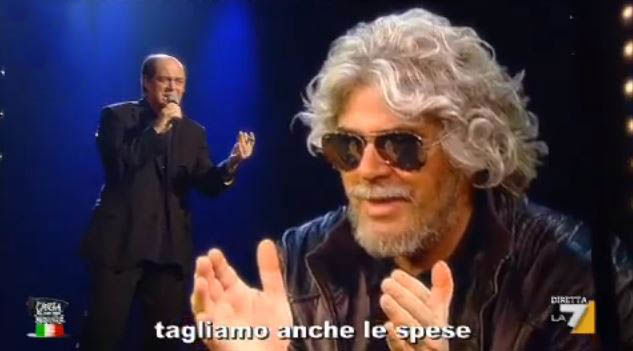 Crozza nel Paese delle Meraviglie: l’incontro tra Bersani e Grillo – VIDEO preview