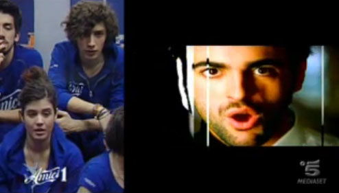 Amici 12, i duetti del primo serale: Gianna Nannini e Fabri Fibra per i Bianchi; Marco Mengoni e Gino Paoli per i Blu preview