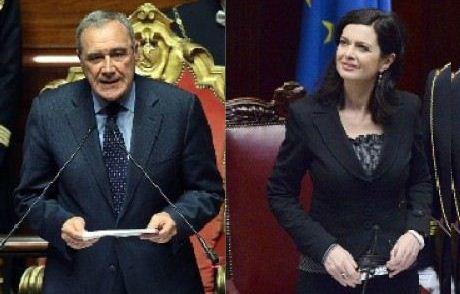 Ballarò, stasera la nuova puntata: i presidenti del Senato Pietro Grasso e della Camera Laura Boldrini preview