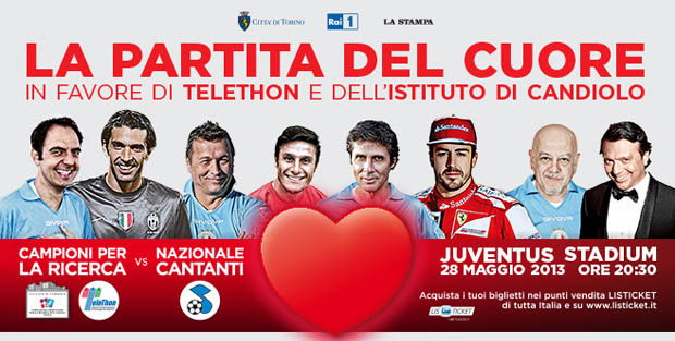 La Partita del cuore 2013, stasera su RaiUno la Nazionale Cantanti contro il Team Campioni per la Ricerca preview