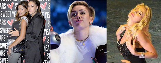La pagella di Alessandra Menzani: Belen Rodriguez e la sorella Cecilia, Miley Cyrus e Valeria Marini preview