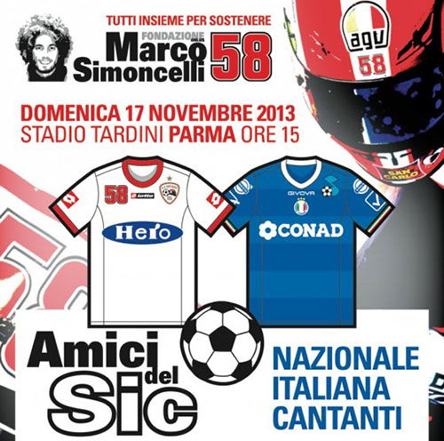 Tutti insieme per Simoncelli, match benefico in diretta su Sky Sport con Moreno e Alessandro Casillo tra gli altri preview