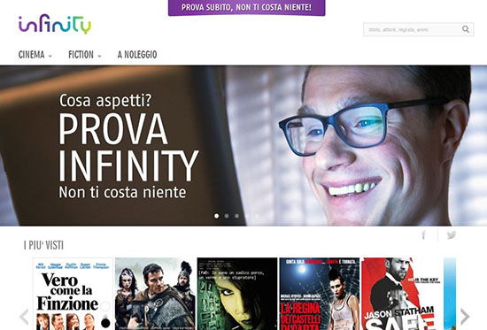 Infinity, vasta offerta di film on demand in streaming: 20 mila attivazioni in meno di dieci giorni preview