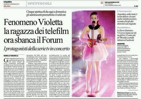 Violetta manda in delirio Milano; la gaffe di Repubblica che la scambia per la cantante di X Factor preview