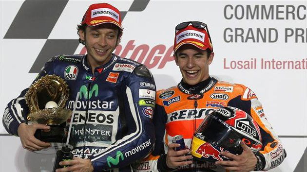 Motomondiale 2014, GP del Qatar: record su Cielo con 2,3 mln per la sfida tra Valentino Rossi e Marc Marquez preview
