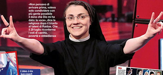 The Voice 2, Suor Cristina, la promozione e il tour mondiale: ‘Mi attengo alle decisioni dei superiori e della Provvidenza’ article-post