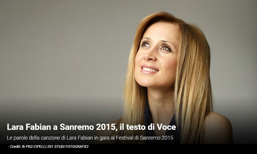 Festival di Sanremo 2015, i Testi: Lara Fabian con “Voce” article-post